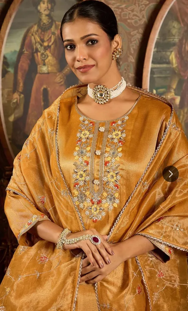 Yellow_Designer_Kurti_Pant_With_Dupatta_For_Women