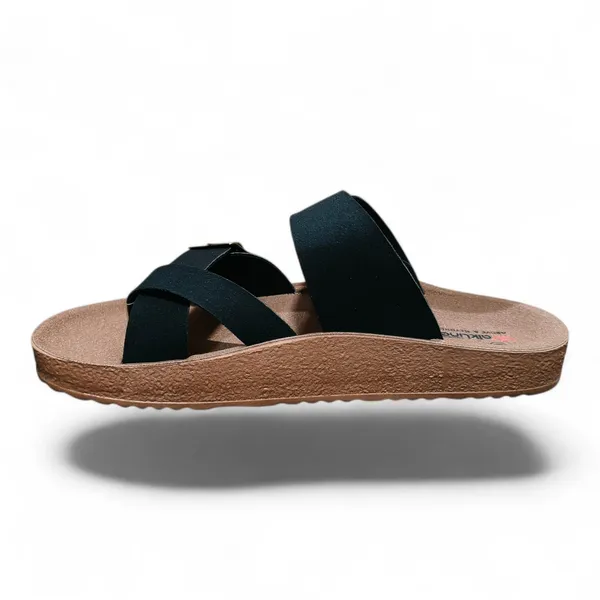 Black_Buckle_Strap_Toe_Ring_Sandals_With_Cork_Footbed_For_Men