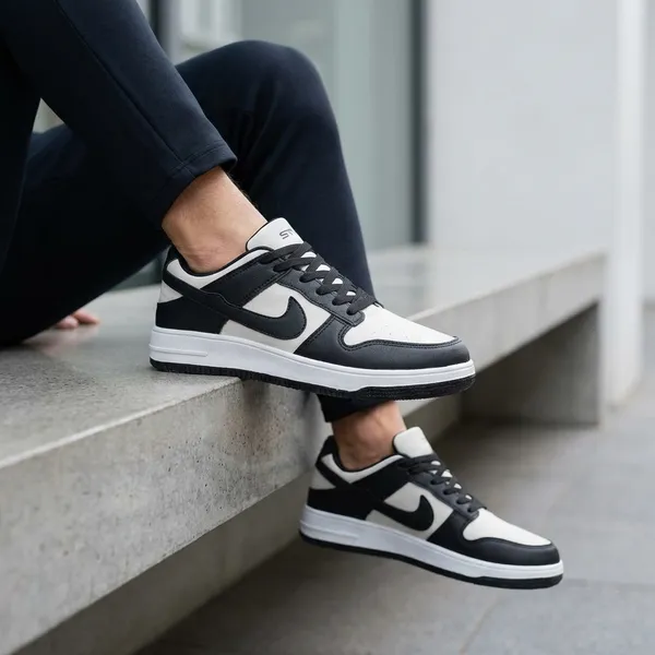 Black_And_White_Dunk_Low_Sneakers_For_Men
