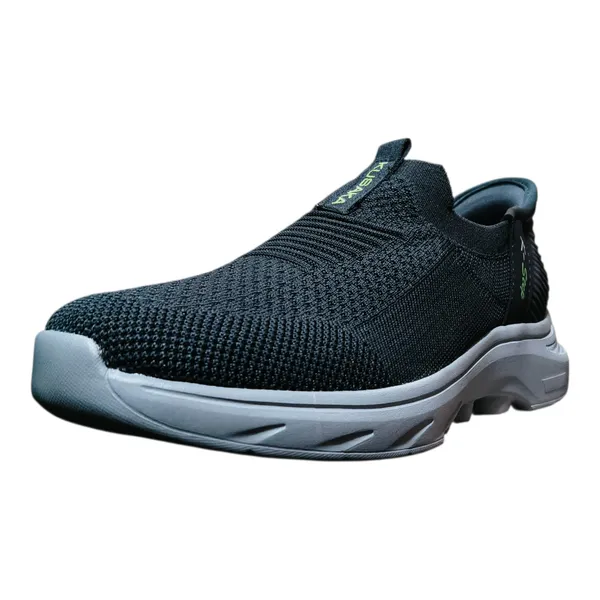 Black_Slip_On_Knitted_Sports_Walking_Shoes_With_Cushioned_Sole_For_Men