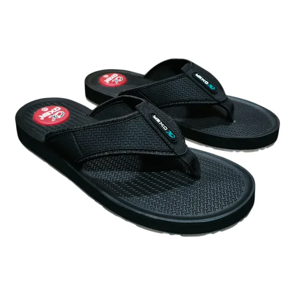 Black_Casual_Flip_Flops_With_Textured_Footbed_For_Men