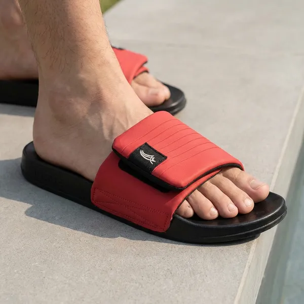 Red_And_Black_Comfort_Slide_Sandals_For_Men