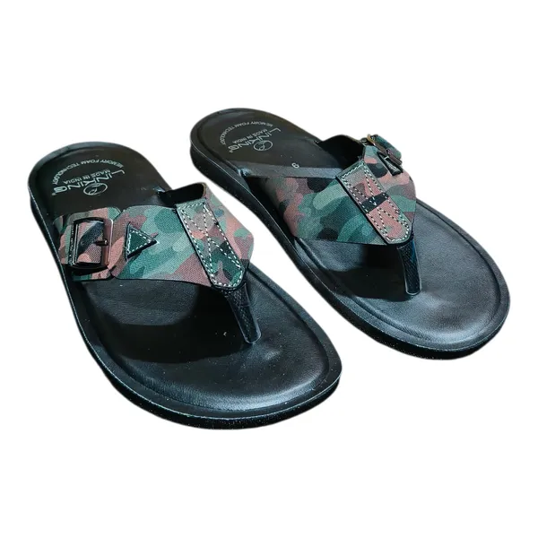 Camouflage_Print_Casual_Flip_Flop_Slippers_With_Buckle_Detail_For_Men