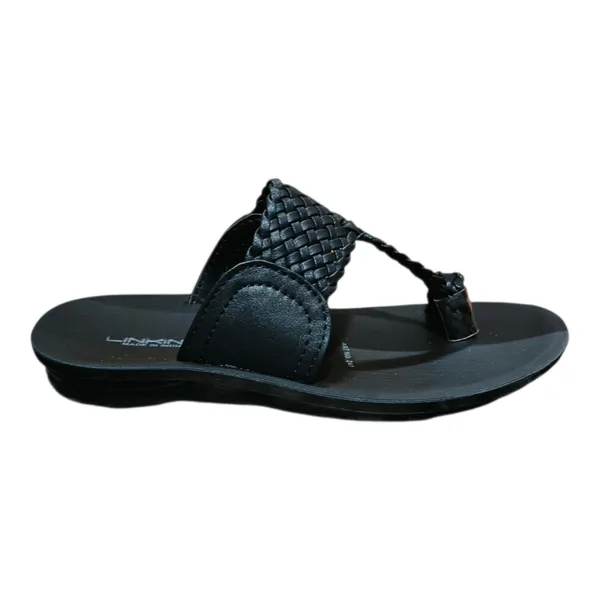 Black_Braided_Thong_Sandals_With_Low_Wedge_Heel_For_Women