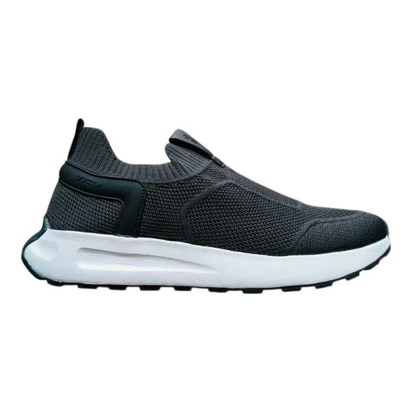 Dark_Grey_Slip_On_Running_Shoes_With_Textured_Sole_For_Men