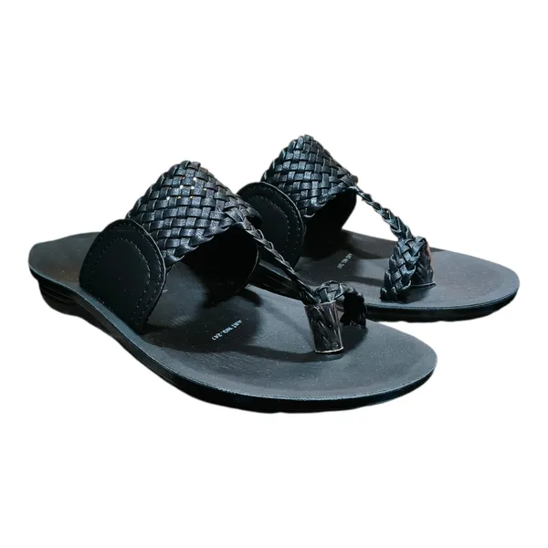 Black_Braided_Thong_Sandals_With_Low_Wedge_Heel_For_Women