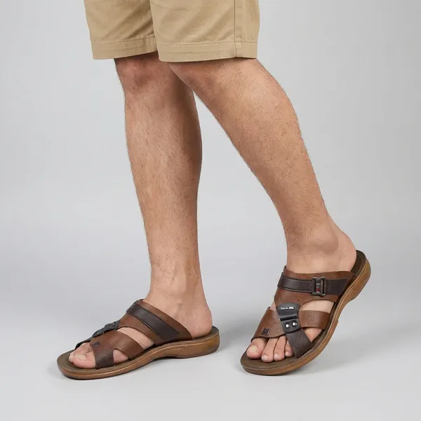 Brown_And_Tan_Dual_Tone_Leather_Comfort_Sandals_For_Men