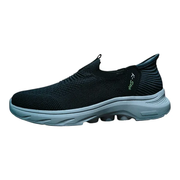 Black_Slip_On_Knitted_Sports_Walking_Shoes_With_Cushioned_Sole_For_Men