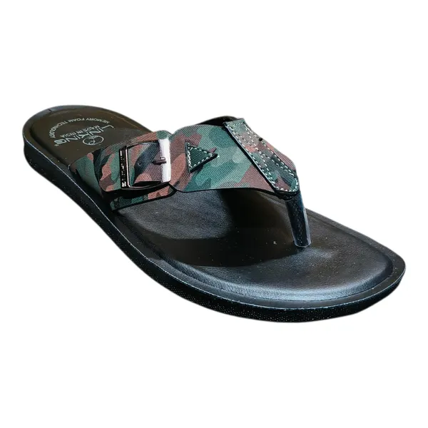 Camouflage_Print_Casual_Flip_Flop_Slippers_With_Buckle_Detail_For_Men
