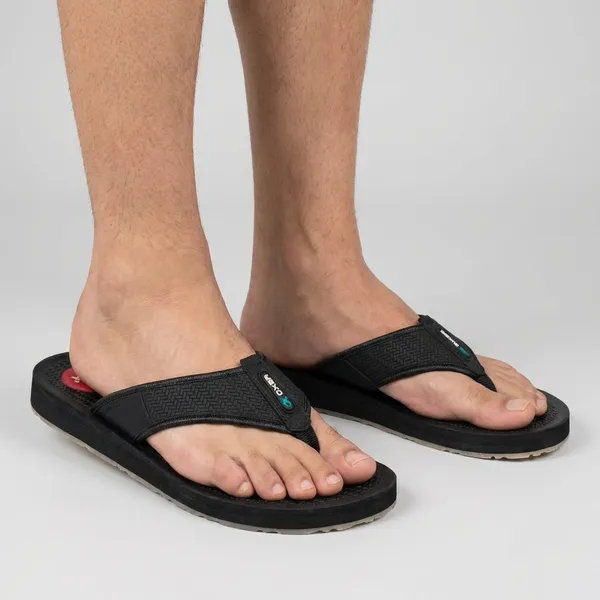 Black_Casual_Flip_Flops_With_Textured_Footbed_For_Men