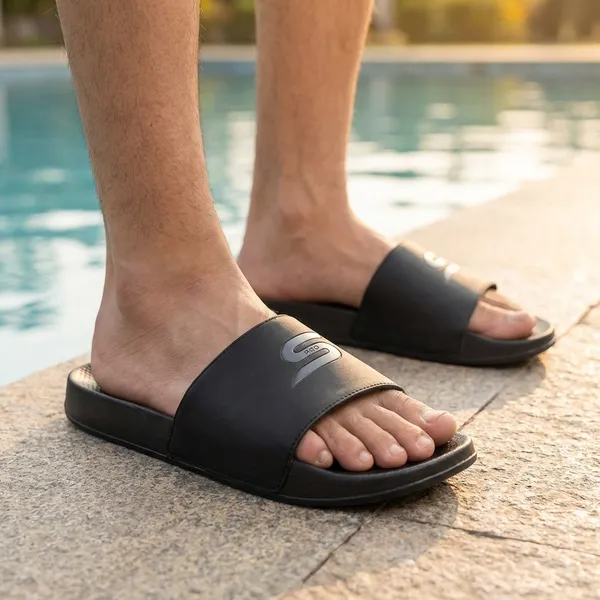 Black_Logo_Slide_Sandals_For_Men