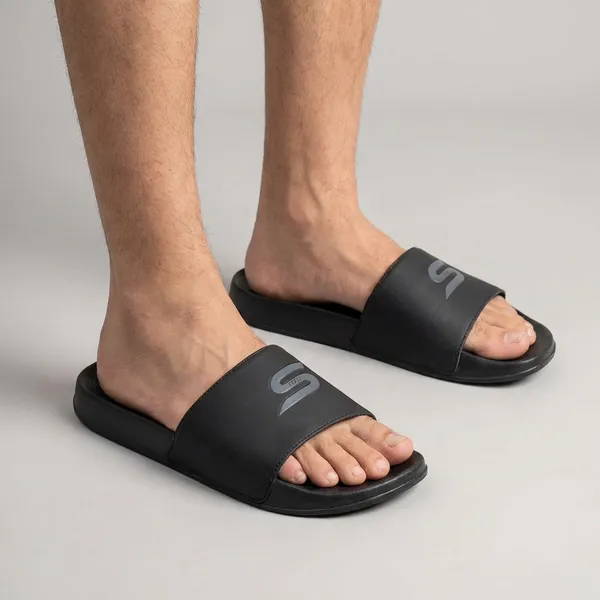 Black_Logo_Slide_Sandals_For_Men
