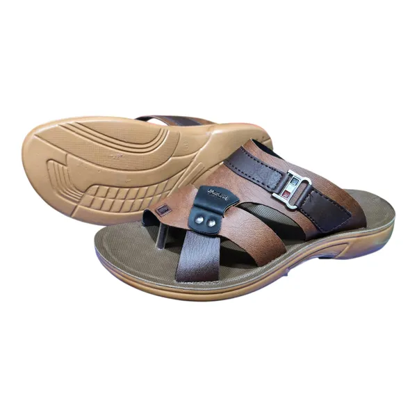 Brown_And_Tan_Dual_Tone_Leather_Comfort_Sandals_For_Men