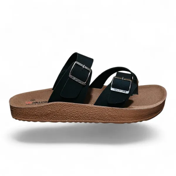 Black_Buckle_Strap_Toe_Ring_Sandals_With_Cork_Footbed_For_Men
