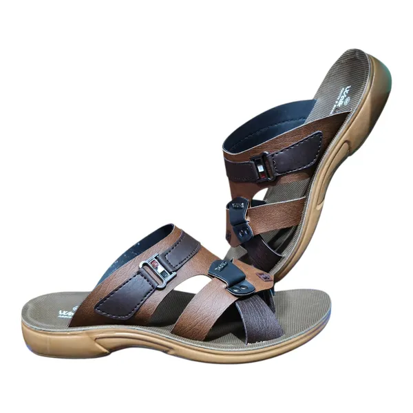 Brown_And_Tan_Dual_Tone_Leather_Comfort_Sandals_For_Men