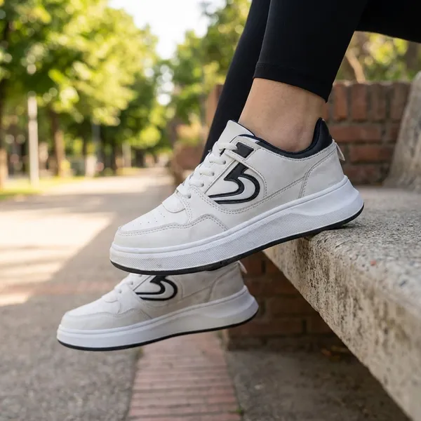 White_Casual_Sneakers_With_Black_Detailing_For_Unisex