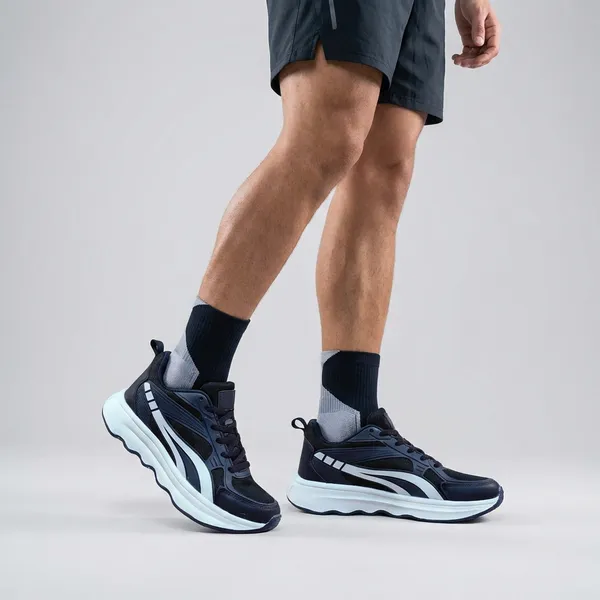 Black_And_White_Chunky_Platform_Running_Shoes_With_Wave_Sole_Design_For_Unisex