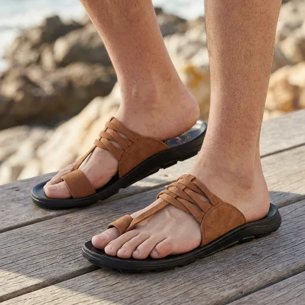 Brown_Braided_Strap_Comfort_Sandals_With_Cushioned_Sole_For_Men