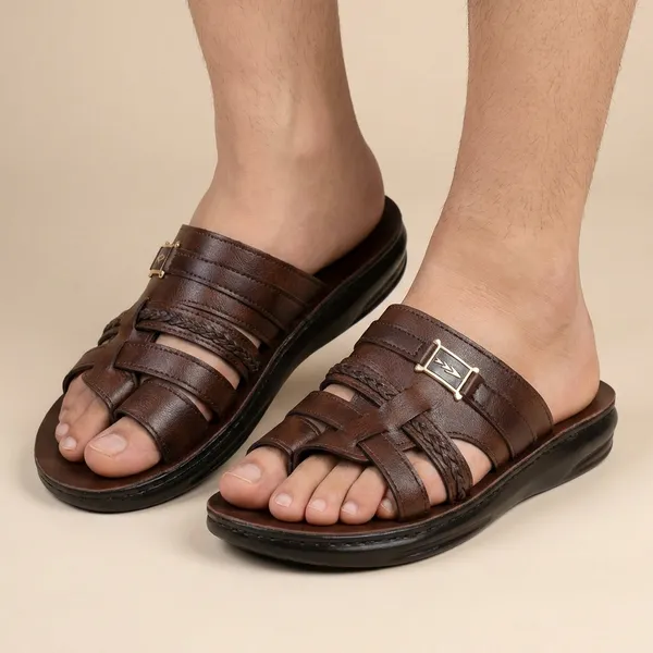 Brown_Leather_Comfort_Sandals_With_Gold_Buckle_Accents_For_Men