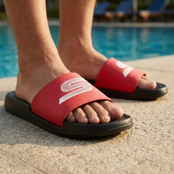 Red_And_Black_Casual_Slide_Sandals_For_Men