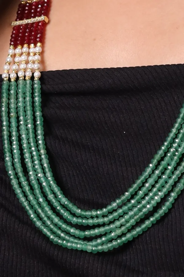 Mint_Green_Onyx_Five_Layer_Necklace_For_Women_And_Girls