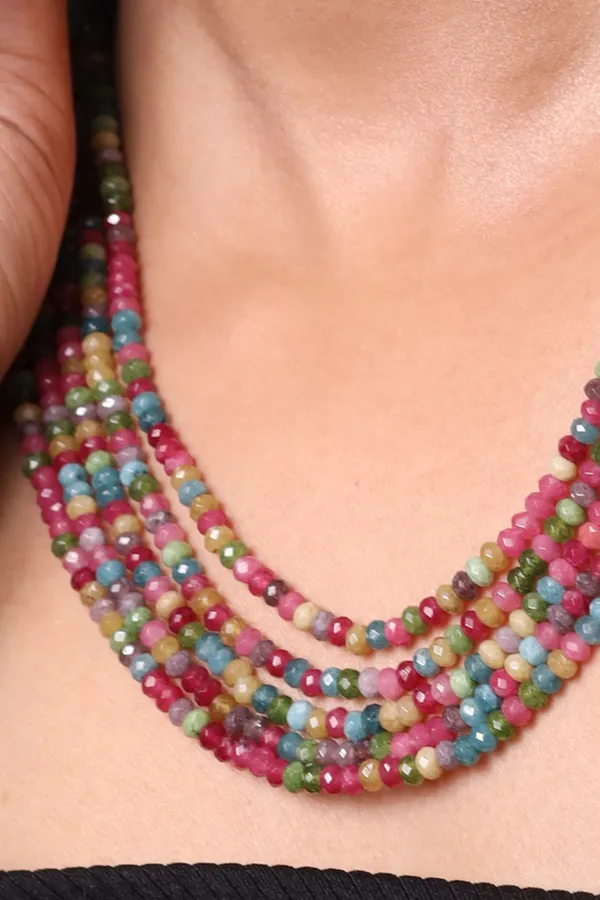 Multicolor_Onyx_Five_Layer_Necklace_For_Women_And_Girls