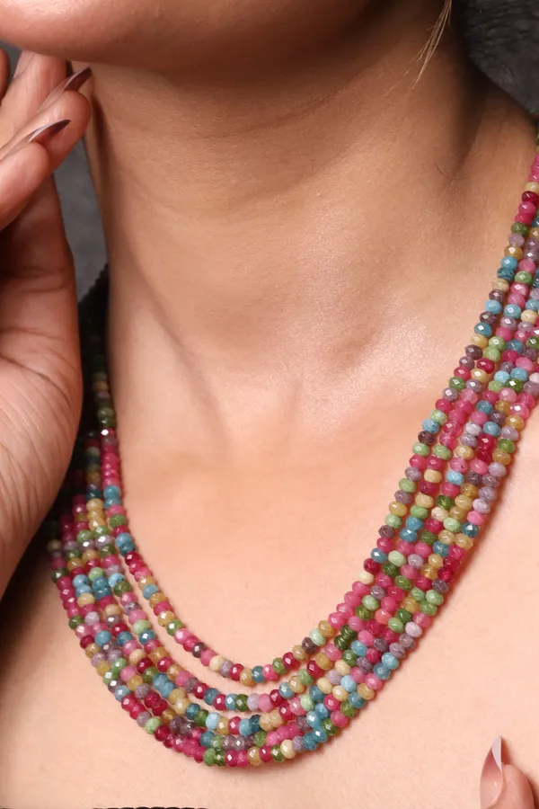 Multicolor_Onyx_Five_Layer_Necklace_For_Women_And_Girls