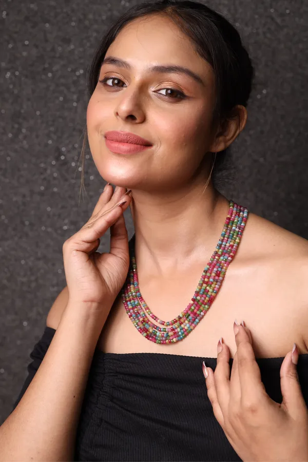 Multicolor_Onyx_Five_Layer_Necklace_For_Women_And_Girls