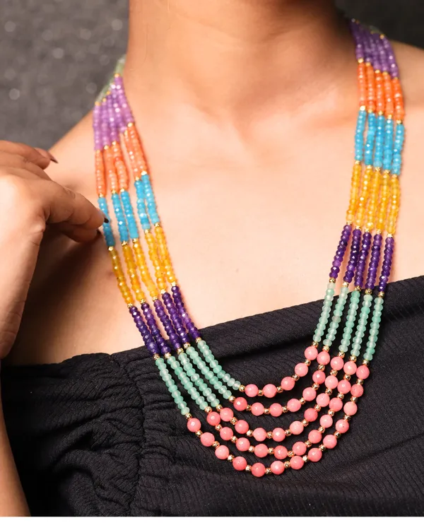 Multicolor_Natural_Beads_Long_Necklace_For_Women_And_Girls