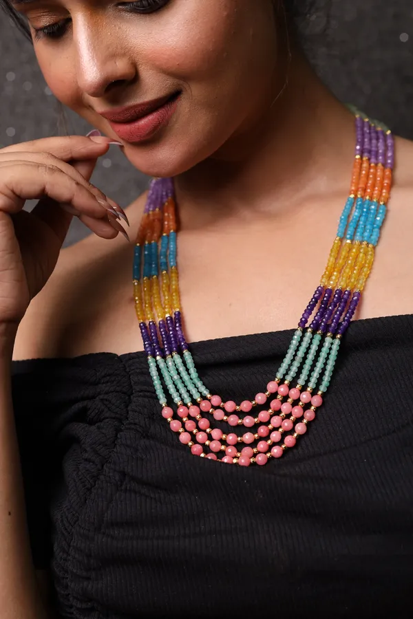 Multicolor_Natural_Beads_Long_Necklace_For_Women_And_Girls