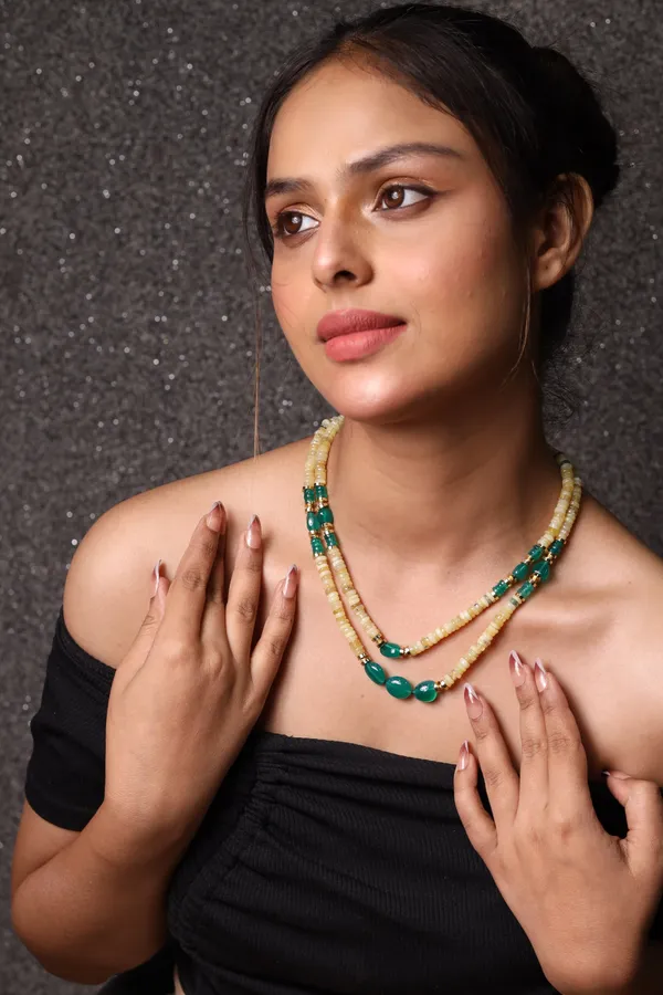 Yellow_Opal_With_Green_Onyx_Necklace_For_Women_And_Girls