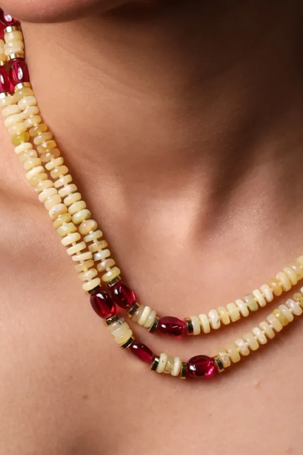 Yellow_Opal_With_Ruby_Necklace_For_Women_And_Girls