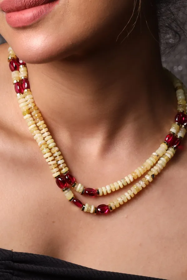 Yellow_Opal_With_Ruby_Necklace_For_Women_And_Girls