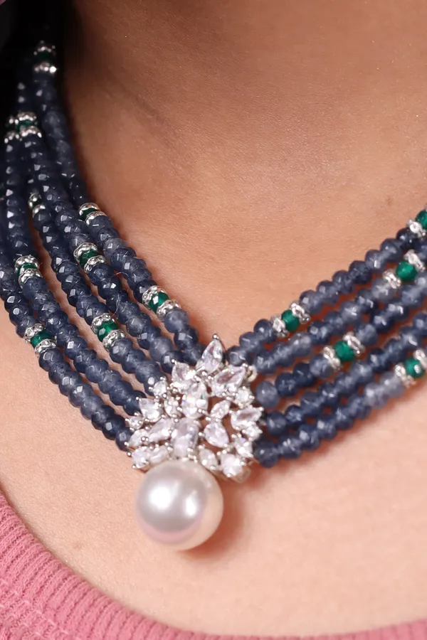 Deep_Blue_Onyx_Beads_With_Pearl_Dc_Pendant_Necklace_For_Women_And_Girls