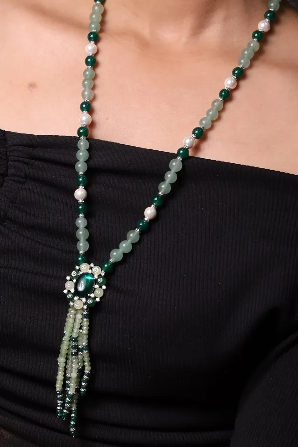 Green_Prehnite_With_Pendant_String_Necklace_For_Women_And_Girls