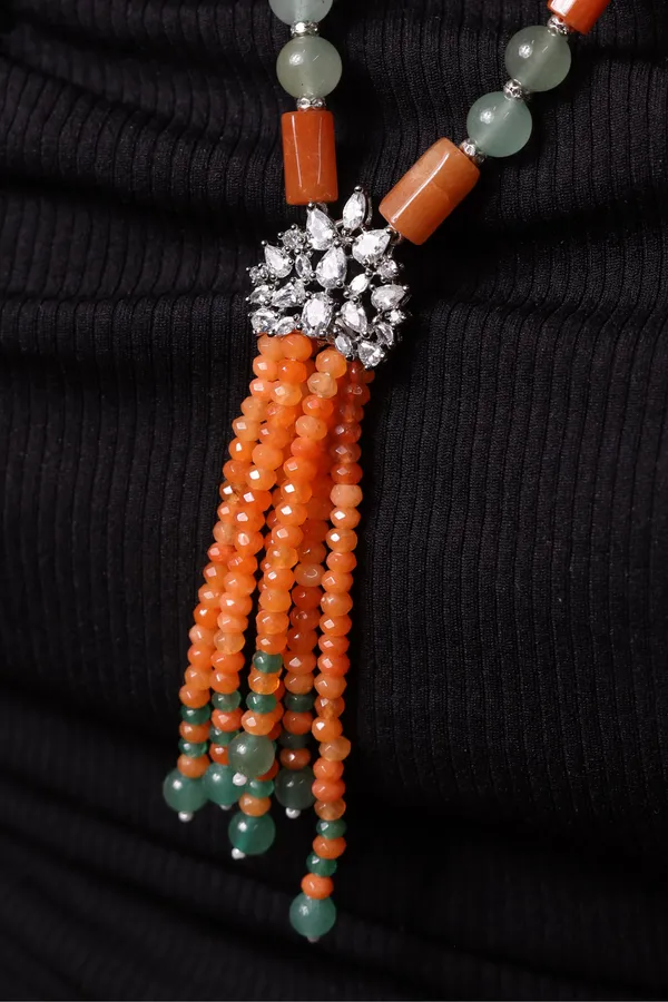 Red_And_Green_Aventurine_With_Bunch_Style_Locket_Necklace_For_Women_And_Girls