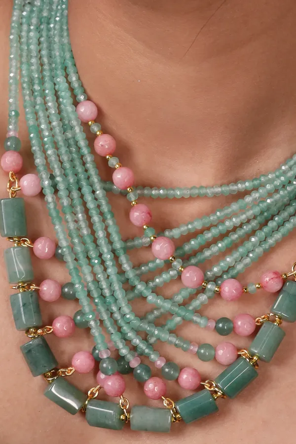 Designer_Mint_Green_Beads_Choker_Necklace_For_Women_And_Girls