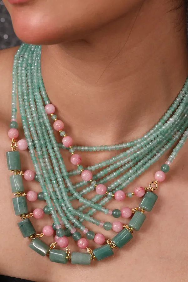 Designer_Mint_Green_Beads_Choker_Necklace_For_Women_And_Girls