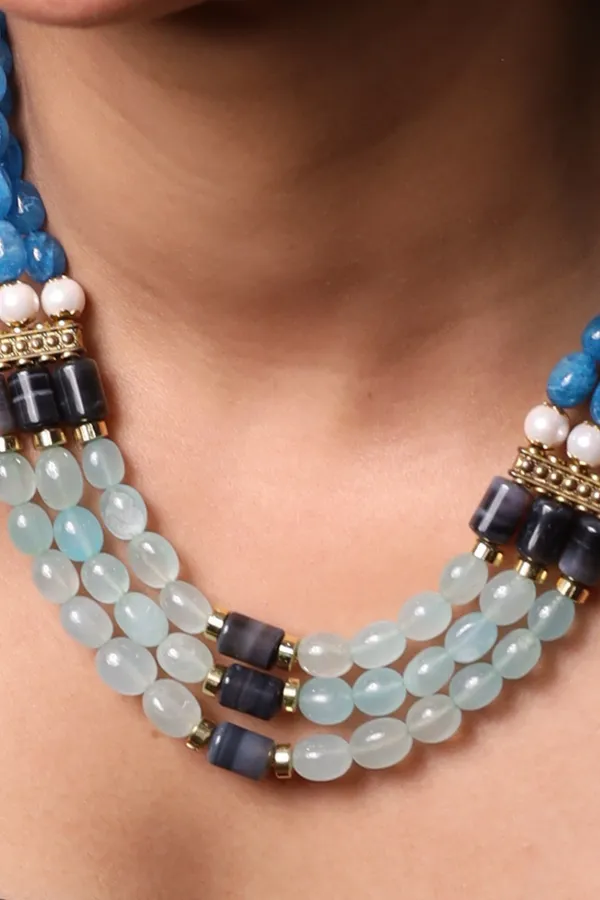 Multi_Blue_Beads_Necklace_For_Women_And_Girls