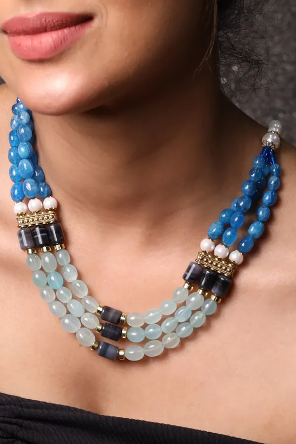Multi_Blue_Beads_Necklace_For_Women_And_Girls