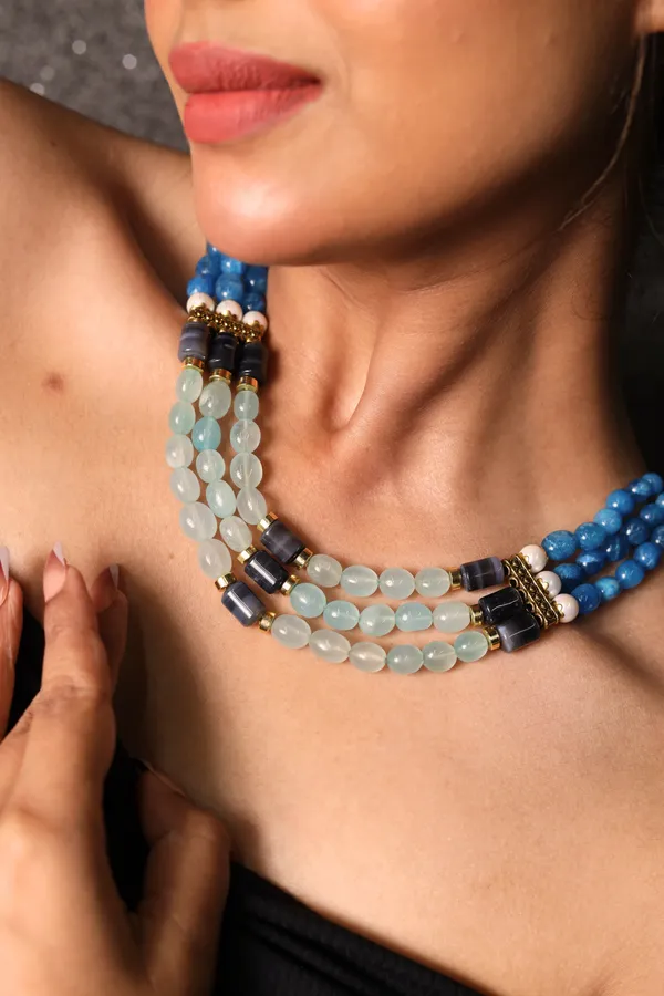 Multi_Blue_Beads_Necklace_For_Women_And_Girls