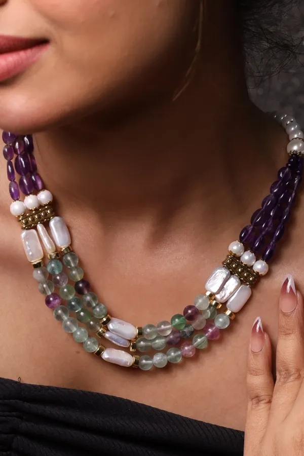 Fluorite_And_Amethyst_Beads_Necklace_For_Women_And_Girls