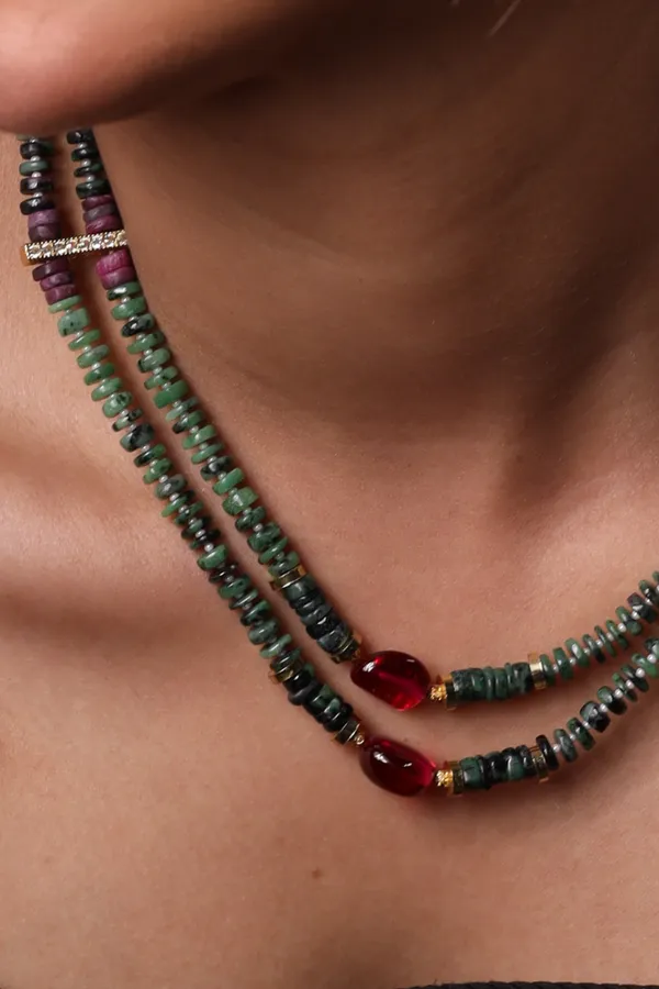 Ruby_Zoisite_Beads_Necklace_For_Women_And_Girls