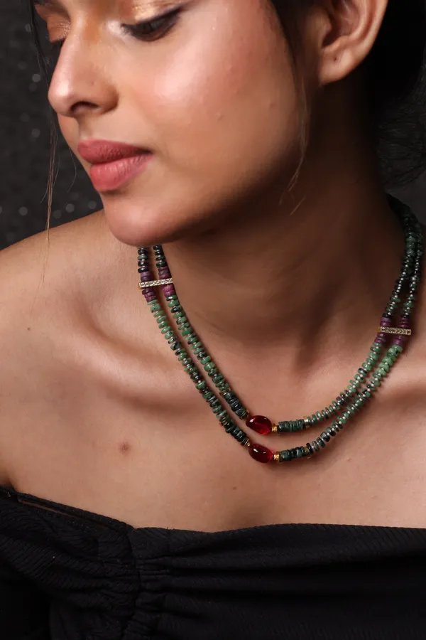 Ruby_Zoisite_Beads_Necklace_For_Women_And_Girls