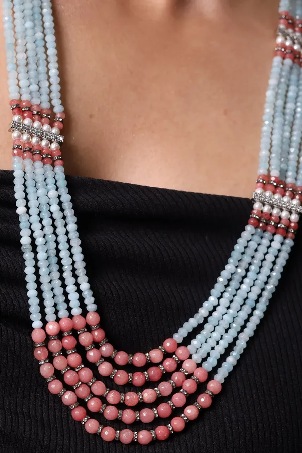 Vibrant_Blue_Onyx_Layered_Beads_Necklace_For_Women_And_Girls