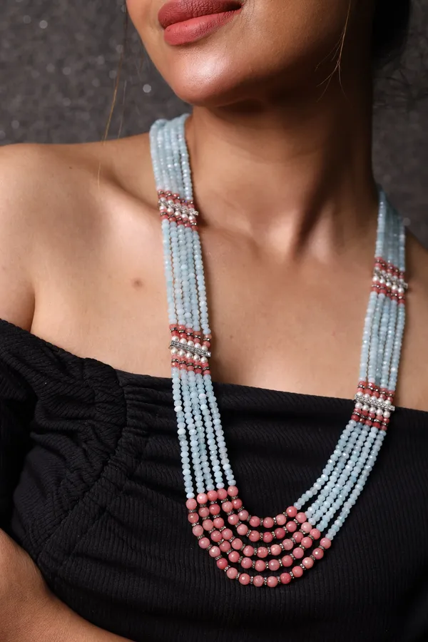 Vibrant_Blue_Onyx_Layered_Beads_Necklace_For_Women_And_Girls