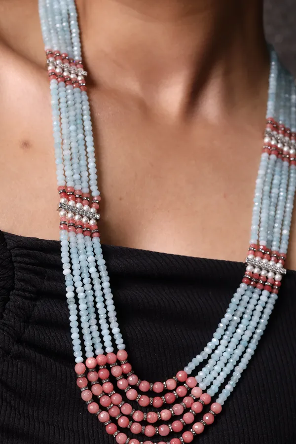 Vibrant_Blue_Onyx_Layered_Beads_Necklace_For_Women_And_Girls