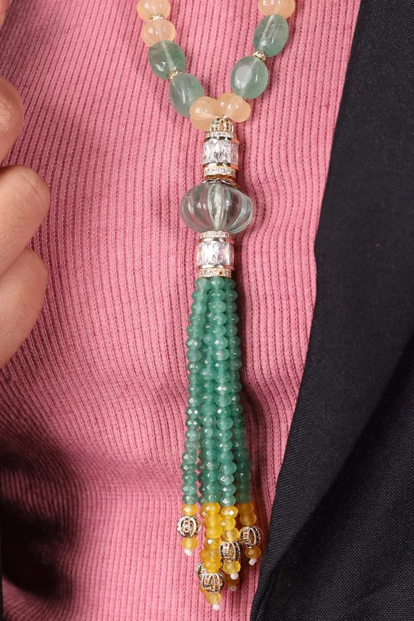 Yellow_Aventurine_And_Green_Contemporary_Necklace_For_Women_And_Girls