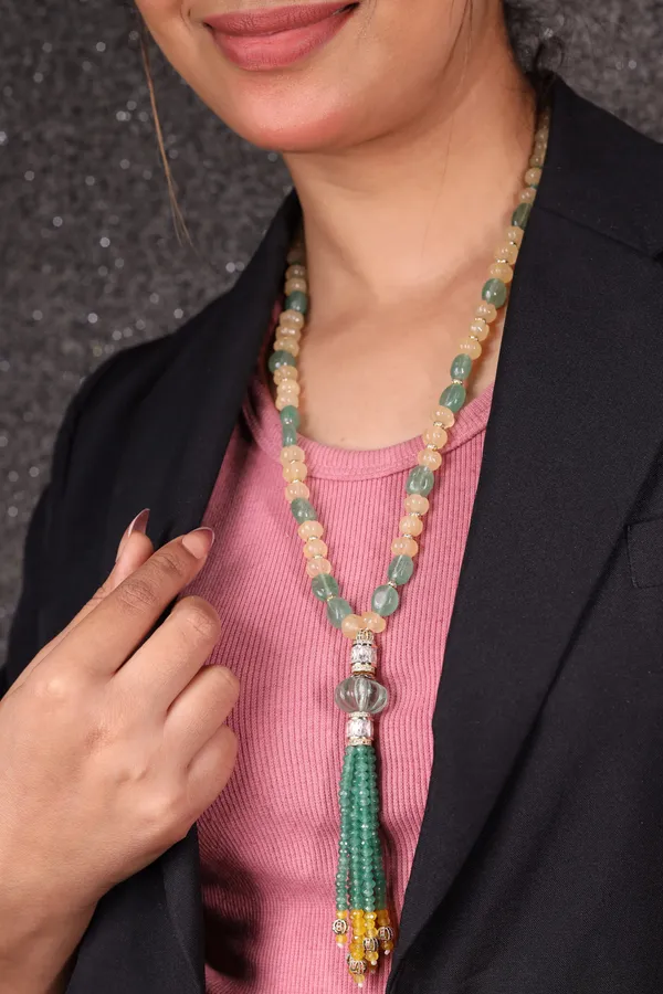 Yellow_Aventurine_And_Green_Contemporary_Necklace_For_Women_And_Girls