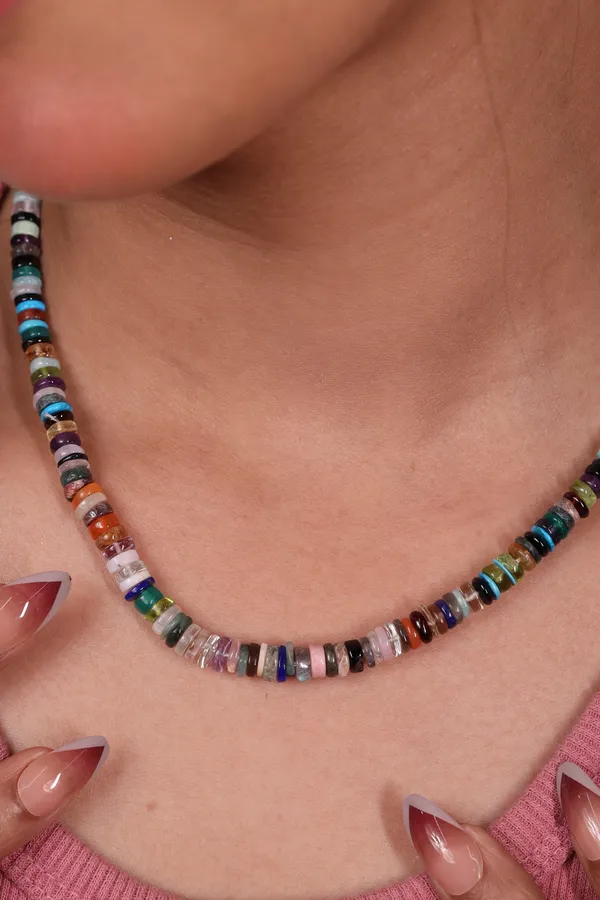 Multi_Heishi_Cut_Natural_Beads_Necklace_For_Women_And_Girls
